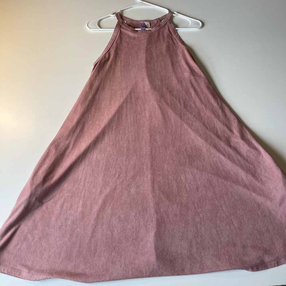 Soft pink suede dress with pockets!!